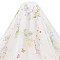 Flower Pattern Embroidered Polyester Tulle Lace Fabric, Garment Accessories, White, 120x0.2cm, 2yard/pc