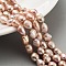 Natural Cultured Freshwater Pearl Beads Strands, Two Sides Polished, Grade 6A, PeachPuff, 4~5mm, Hole: 0.5mm, about 32pcs/strand, 7.09''(18cm)