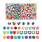 240Pcs 8 Styles Handmade Polymer Clay Beads, Round & Heart & Flower & Star, Mixed Color, 30pcs/Style
