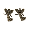 Tibetan Style Alloy Pendants, Cadmium Free & Lead Free, Angel Charms, Antique Bronze, 23x17x3mm, Hole: 1.6mm, about 617pcs/1000g