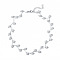 Alloy and Imitation Pearl Flower Link Chain Choker Necklaces for Wedding Jewelry, Creamy White, Silver, 12.80 inch(32.5cm)