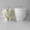 Heart with Hand Silicone Candle Holder Statue Molds, Resin Casting Molds, for UV Resin, Epoxy Resin Craft Making, White, 8.7x6.3x8.5cm
