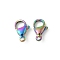 304 Stainless Steel Lobster Claw Clasps, Ion Plating(IP), Rainbow Color, 11x7x3.5mm, Hole: 1.4mm