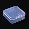 Transparent PP Bead Storage Containers, Square, Ghost White, 5.5x5.5x2cm, Inner Diameter: 5.1x5.1x1.6cm