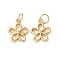 Brass Pendants, Flower Charms, Cadmium Free & Lead Free, Rack Plating, Long-Lasting Plated, with Jump Ring, Real 18K Gold Plated, 12x10.5x3mm, Hole: 3.5mm