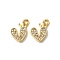 Brass Micro Pave Cubic Zirconia Pendants, Heart, Real 18K Gold Plated, 11.5x9.5x2mm, Hole: 1.2mm