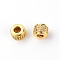 Brass Micro Pave Clear Cubic Zirconia European Beads, Large Hole Beads, Column, Real 18K Gold Plated, 9x6.5mm, Hole: 4mm