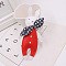 PU Leather Rabbit Keychain, with Iron Findings, for Women Bag Car Key Decorations, Red, Rabbit: 15cm