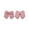 Opaque Resin Cabochons, Bowknot, Light Coral, 24x29x6mm