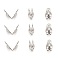 Tarnish Resistant Stainless Steel Bead Tips, Calotte Ends, Clamshell Knot Cover, Stainless Steel Color, 6x3mm, Hole: 1mm