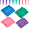 4 Bags 4 Colors Cotton Swab Brushes, for Eyelash Extensions Cleaning, Mixed Color, 9.4x0.25cm, 100pcs/bag, 1 bag/color
