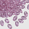Glass Imitation Austrian Crystal Beads, Faceted, Oval, Pale Violet Red, 11x8mm, Hole: 0.8~1.4mm