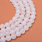 Round Natural White Jade Bead Strands, White, 10~11mm, Hole: 1mm, about 36~38pcs/strand, 15.2 inch
