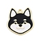 Alloy Enamel Pendants, Dog Charm, Golden, Black, 25.5x24x1.5mm, Hole: 1.8mm