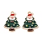 Alloy Enamel Pendants, Christmas Theme, Light Gold, Christmas Tree, 24.5x18x1.2mm, Hole: 1.6mm