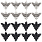 20Pcs 2 Colors Alloy Pendants, Wing, Mixed Color, 48x48.5x3mm, Hole: 2mm, 10pcs/color
