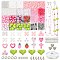 DIY Bracelet Necklace Making Kit, Including Acrylic Heart & Plastic Imitation Pearl & Polymer Clay Strawberry & Round Seed Beads, 201 Stainless Steel Charms, Mixed Color