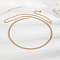 Bohemian Style Alloy Crystal Rhinestone Tennis Chain Waist Belly Chains, Golden, 1160mm