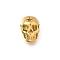 304 Stainless Steel Beads, Skull, Ion Plating(IP), Golden, 14x11x8.5mm, Hole: 1.8mm