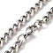 304 Stainless Steel Cuban Link Chain Necklaces for Men, Stainless Steel Color, 21.77 inch(55.3cm), link: 7x5x1.5mm
