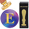 Brass Wax Seal Stamp with Wood Handle, for DIY Scrapbooking, Letter E, 25mm