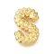 Rack Plating, Brass Pendants, Cadmium Free & Lead Free, Letter A~Z Charms, Letter S, 21x14x6mm, Hole: 2.5x3mm