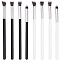 2 Sets 2 Styles Wood Makeup Mask Brush, Facial Eyeshadow Brush, Synthetic Fiber Head Brush, Mixed Color, 17.4x0.75cm, 4pcs/set