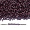 TOHO 11/0 Demi Round Beads, Japanese Seed Beads, (633F) Amethyst Transparent Gold Luster Matte, 2.2x0.9mm, about 1733pcs/10g