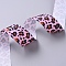 Leopard Printed Grosgrain Ribbons, for Hair Bows, Headbands, Gift Wrapping, Orchid, 1 inch(25mm), about 5yards/bundle