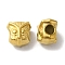 304 Stainless Steel European Beads, Large Hole Beads, Owl, Golden, 10x10x8mm, Hole: 4mm