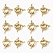 Rack Plating Brass Spring Ring Clasps, Real 18K Gold Plated, 17x6mm, Hole: 3mm