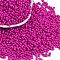 Baking Paint Glass Seed Beads, Round Hole, Peanut, Camellia, 3.5x6x3.5mm, Hole: 0.9mm, about 3750pcs/pound