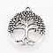 Tibetan Style Alloy Pendants, Flat Round with Tree, Cadmium Free & Lead Free, Antique Silver, 26x23x2.5mm, Hole: 2mm, about 330pcs/1000g