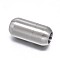 Tarnish Resistant Barrel 304 Stainless Steel Magnetic Clasps with Glue-in Ends, Matte, Stainless Steel Color, 17x8mm, Hole: 4mm