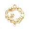 Zinc Alloy Links connectors, Open Back Bezel, For DIY UV Resin, Epoxy Resin, Pressed Flower Jewelry, Star & Moon, Golden, 29x24.5x1.5mm, Hole: 2.2mm