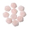 Natural Rose Quartz Carved Cabochons, Flower, 23.5~24x24~24.5x8.5~9mm