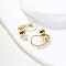 Fashionable Classic Gold Plated Earrings for Women with High-end Style, Round
