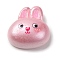 Resin Cabochons, Pink, Rabbit, 19.5x18.5x8.5mm