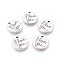Tibetan Style Valentine's Day Alloy Pendants, Flat Round with Words I Love You, Cadmium Free & Lead Free, Antique Silver, 20x3mm, Hole: 2mm