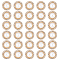 30Pcs Plastic Buttons, Flat Round, Gold, 25~26x15.5mm, Hole: 3.5mm
