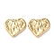 304 Stainless Steel Pendants, Heart Charm, Real 14K Gold Plated, 23.5x26x3mm, Hole: 1.6mm