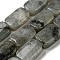 Natural Labradorite Beads Strands, Rectangle, 17~18x12.5~13x6~6.5mm, Hole: 1mm, about 22pcs/strand, 15.35''(39cm)