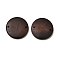 Natural Wood Links Connector Charms, Dyed, Disc, Coffee, 25.5x4mm, Hole: 1.6mm