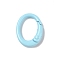 Spray Painted Alloy Spring Gate Rings, Oval, Light Sky Blue, 19.5x15x4.5mm