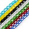 Glass Beads Strands, Faceted Barrel, Mixed Color, 7x6mm, Hole: 1mm, about 78~79pcs/strand, 21.26~21.46 inch(54~54.5cm)