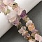 Natural Amethyst & Rose Quartz & Quartz Crystal & Citrine Beads Strands, Raw Rough Stone, Nuggets, 7~25x8~24.5x5~16mm, Hole: 0.9~1mm, about 14~28pcs/strand,  7.48''~8.43''(19~21.4cm)