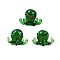 Home Decorations, Handmade Lampwork Display Decorations, Octopus, Green, 20~22x14x14mm