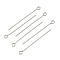 Brass Eye Pins, Cadmium Free & Nickel Free & Lead Free, Real Platinum Plated, 30~30.5x0.7mm, Hole: 1.6mm, about 165pcs/bag