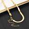 Ion Plating(IP) 201 Stainless Steel Herringbone Chain Necklaces, with Lobster Claw Clasps, Golden, 15.67 inch(39.8cm)
