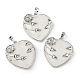 Подвески в форме сердца из натурального кварца G-S391-01P-K-1